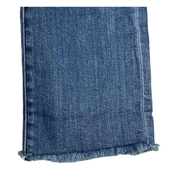 AYR Medium Blue Straight Leg The Pop Frayed Raw Hem Jeans 33 - Picture 11 of 14